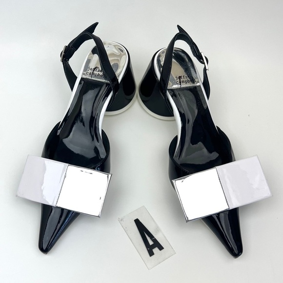 JEFFREY CAMPBELL Kari Pointed Toe Slingback Pump sz 6 - Picture 3 of 14